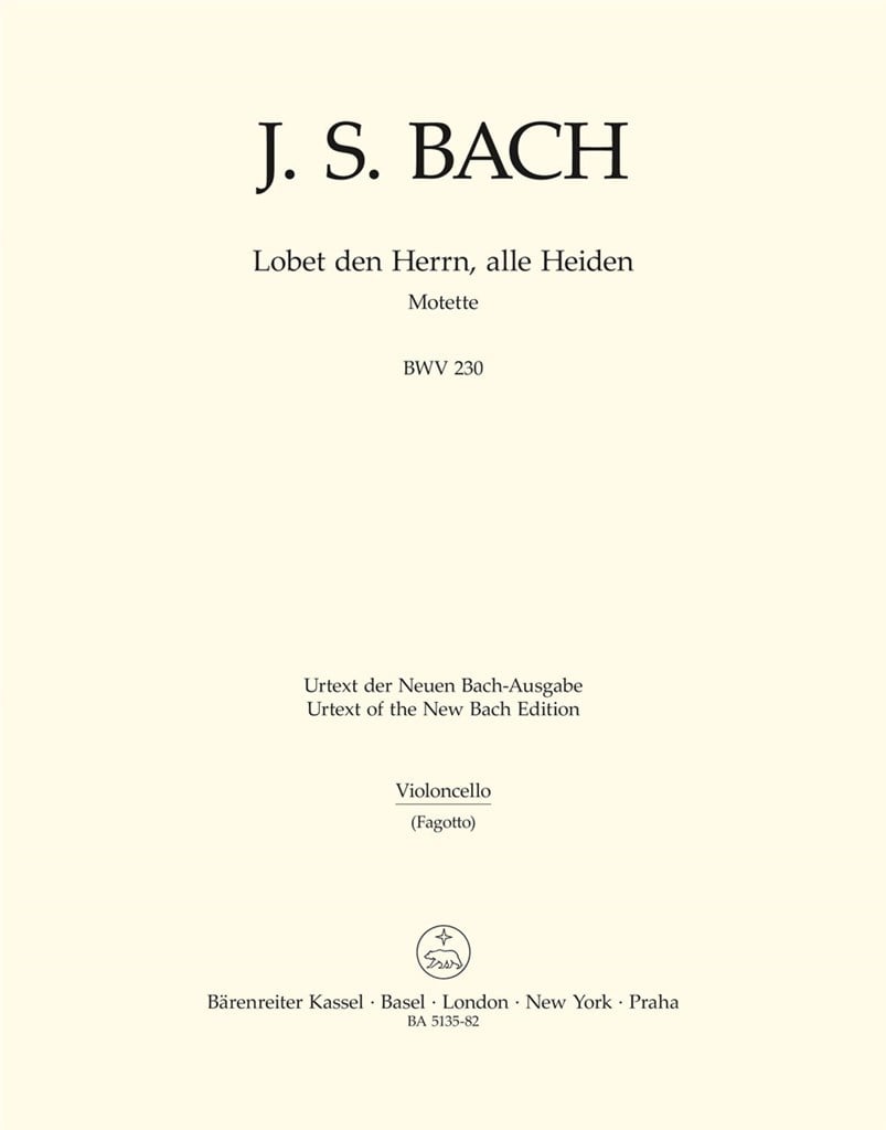 Motet 6 BWV230 Lobet den Herrn, alle Heiden